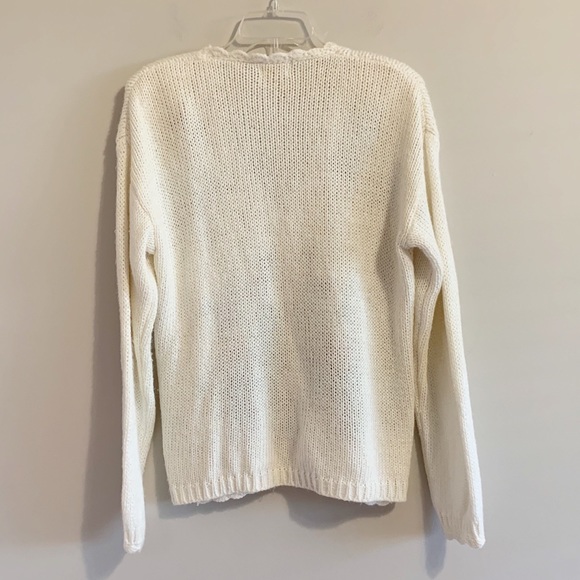 Vintage Cardigan Sweater Twee Floral Embroidered Long Sleeve Knit Art Teacher - Picture 2 of 14